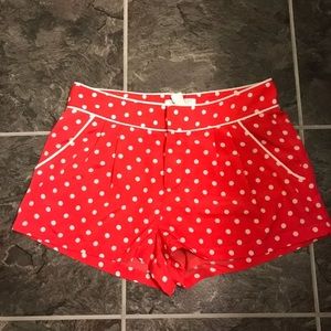 Red and White Shorts